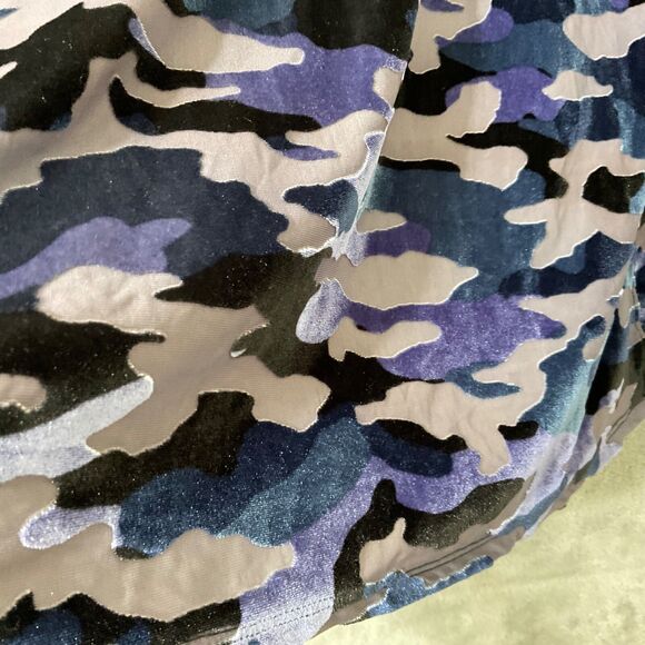 Free People We the Free Cammo velvet Tee Size S  Blue / blk Burnout Short Sleeve - Picture 4 of 9